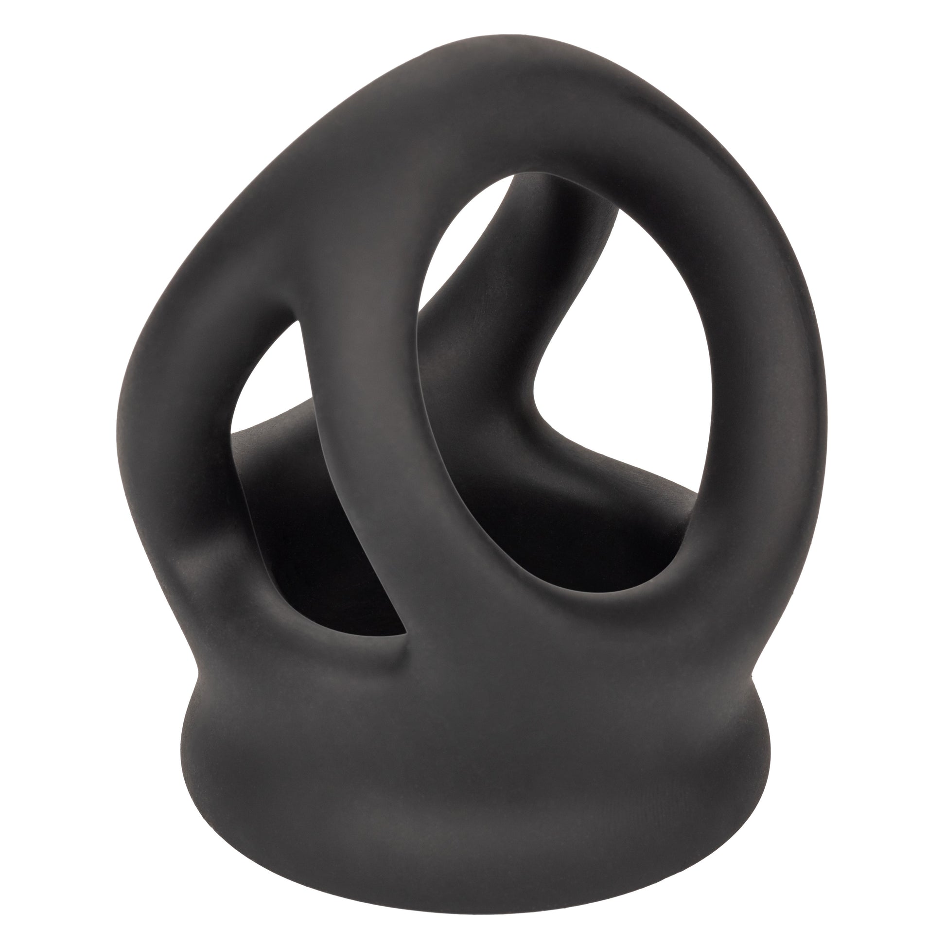 CalExotics Alpha Liquid Silicone Dual Cage and Ring - Black