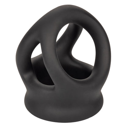 CalExotics Alpha Liquid Silicone Dual Cage and Ring - Black