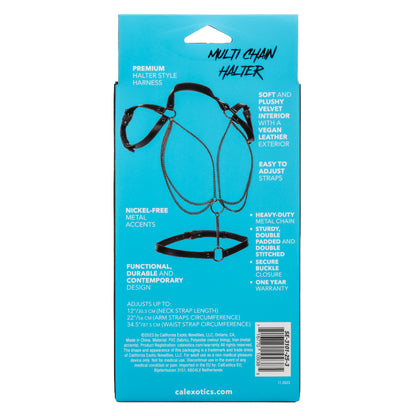 Euphoria Collection Multi Chain Halter - Black