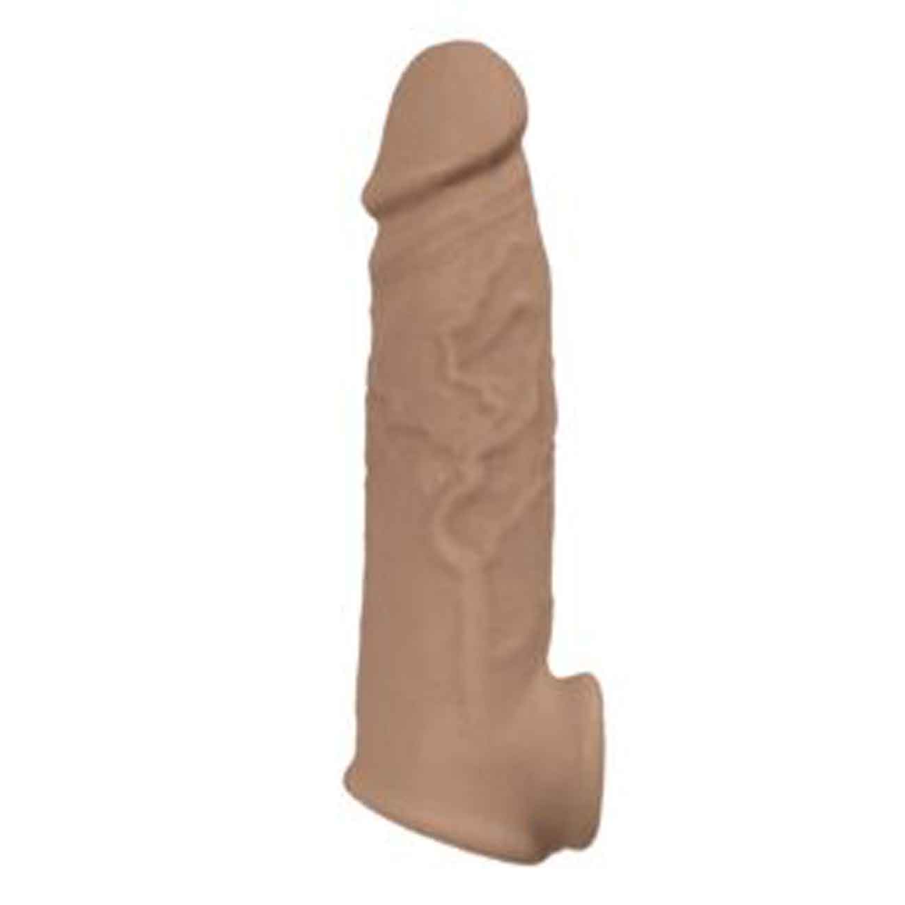 Nasstoys Natural Realskin Vibrating Penis Extender - Brown - 3" Length Increase