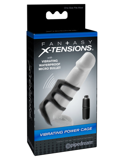 Fantasy X-Tensions Vibrating Power Cage – Black