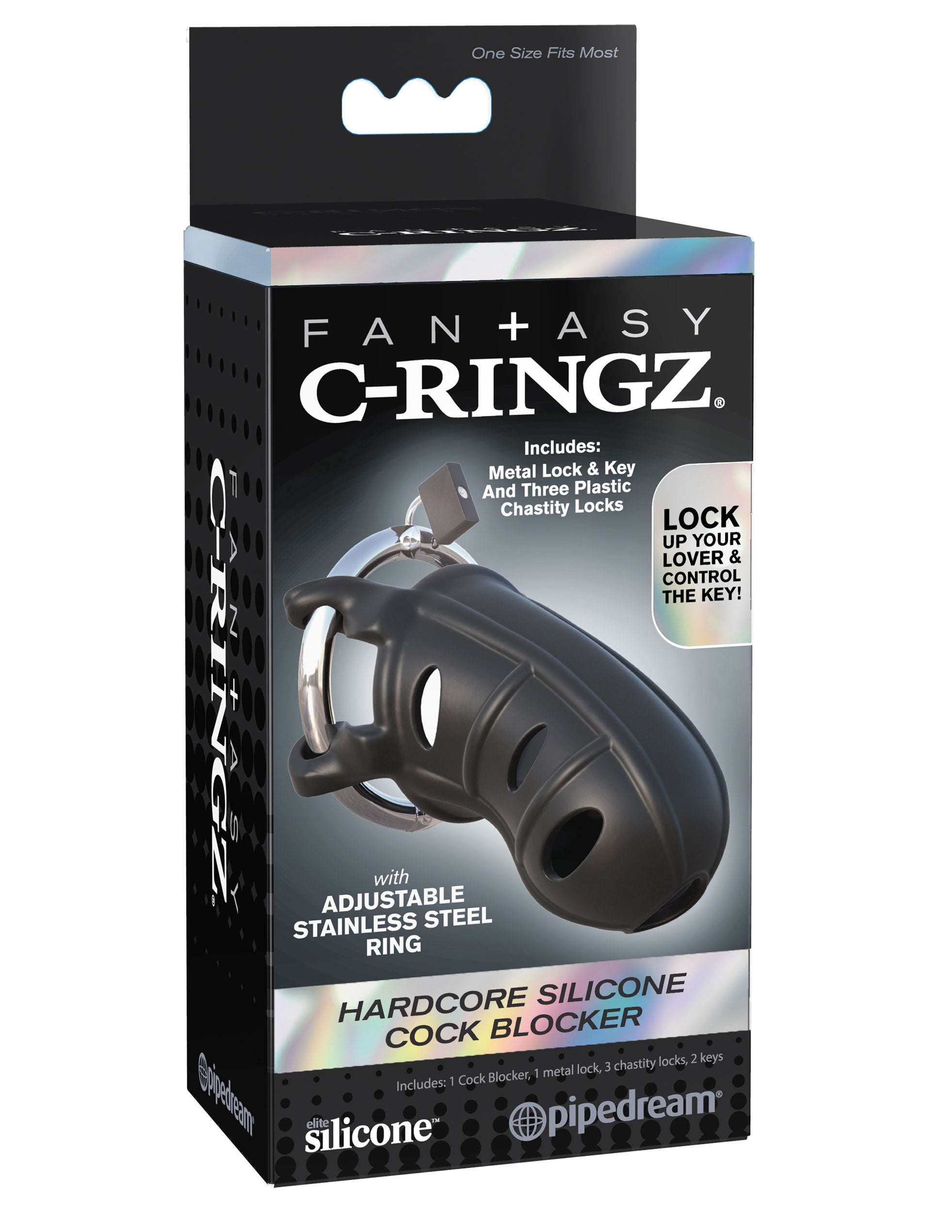 Pipedream Hardcore Silicone Cock Blocker Chastity Device – Black
