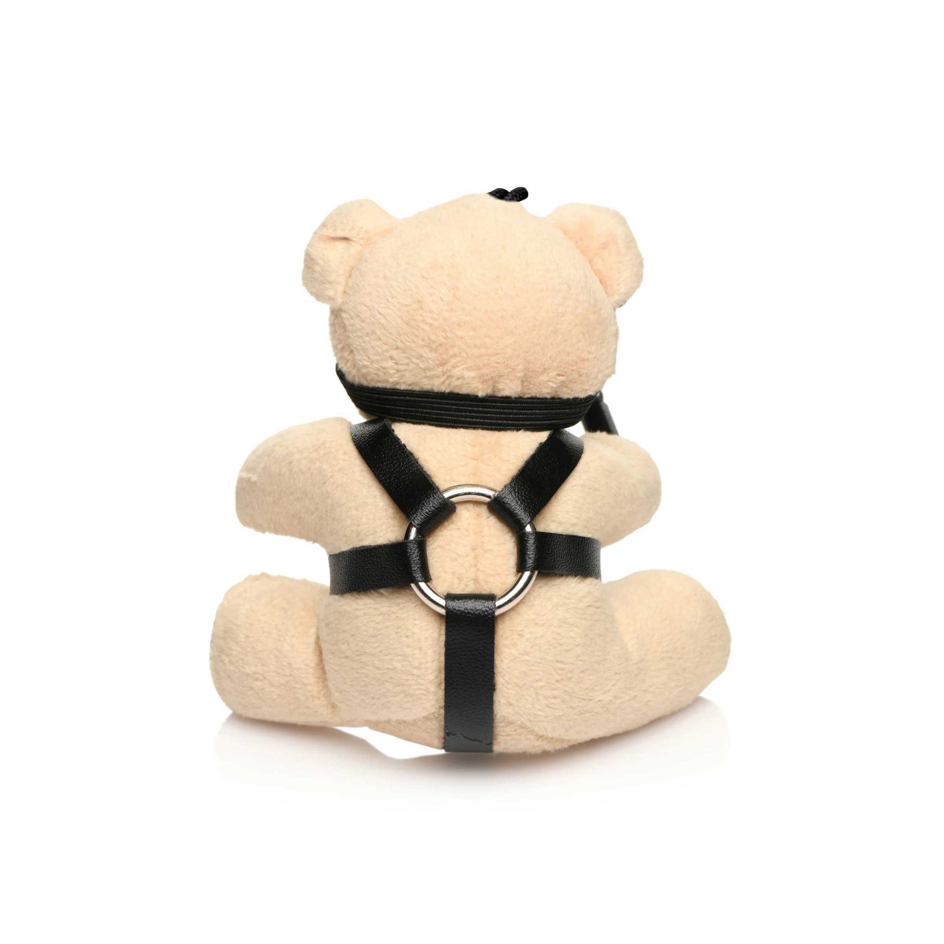 XR Brands Bondage Bear Keychain – Light Peach Color with Removable Eye Mask