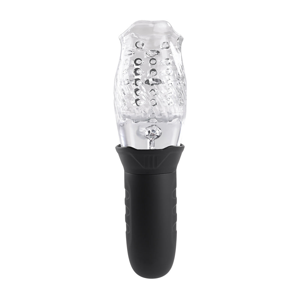 Evolved Novelties Cyclone Rechargeable Spinning Stroker – Clear/Black