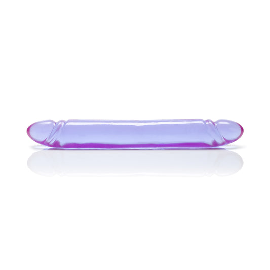 Reflective Gel Smooth Double Dong - Purple