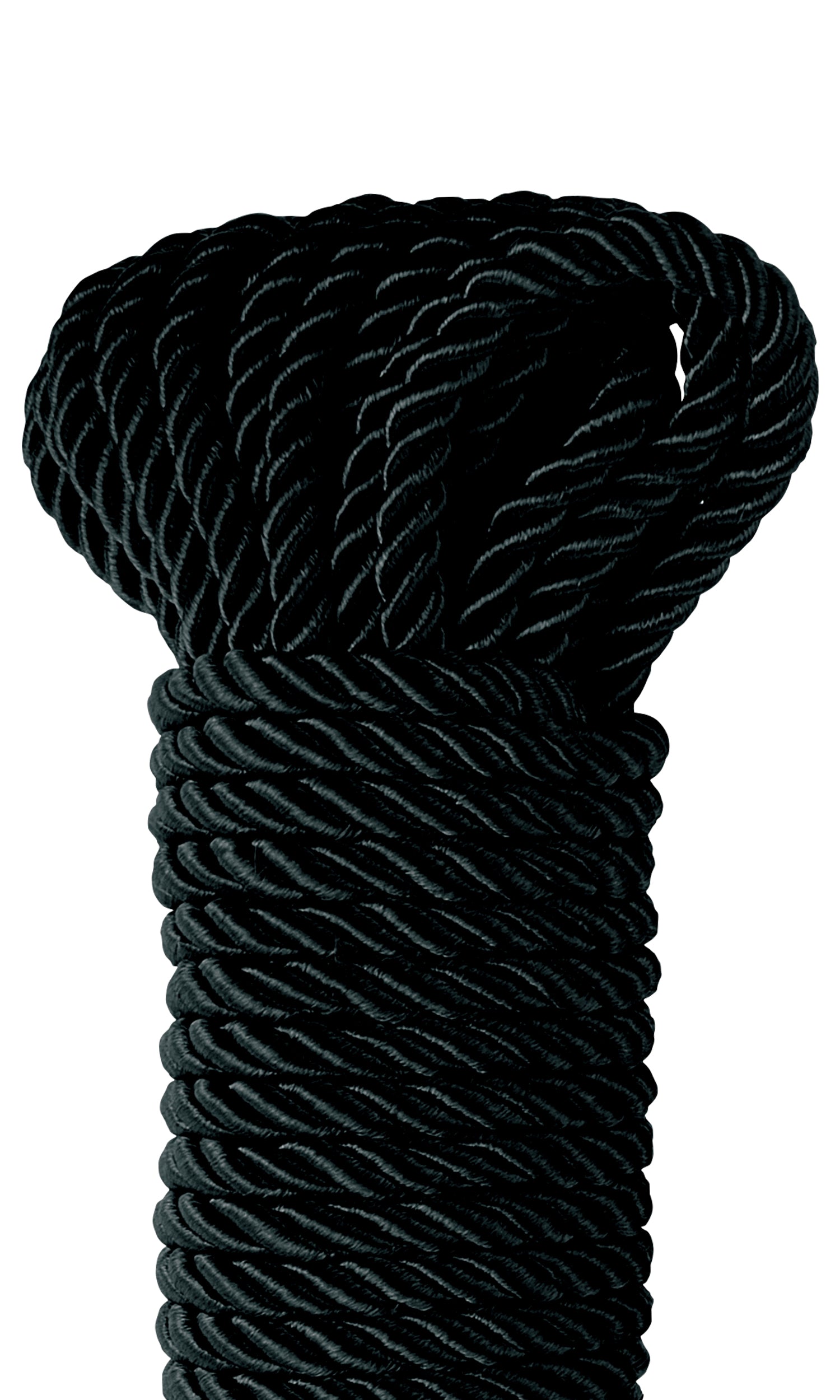 Pipedream Fetish Fantasy Series Deluxe Silky Rope - Black - 32 Feet Long for Bondage