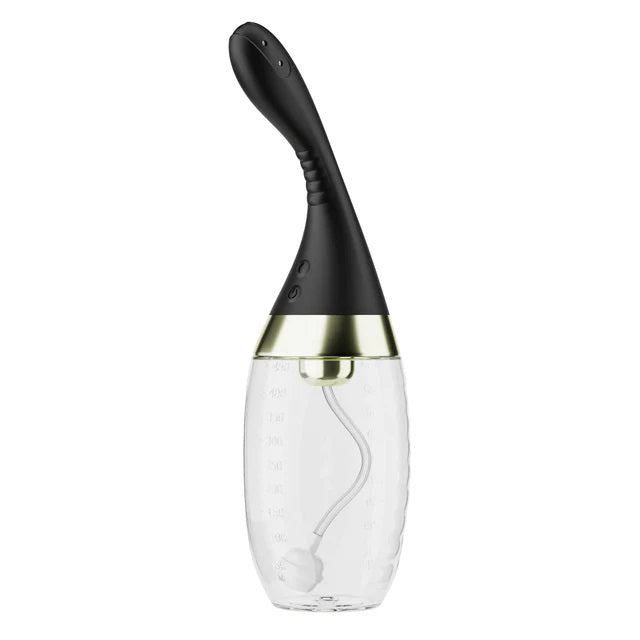 Anal Adventures Aqua Jet Anal Douche with 3-Speed Jet System – Black