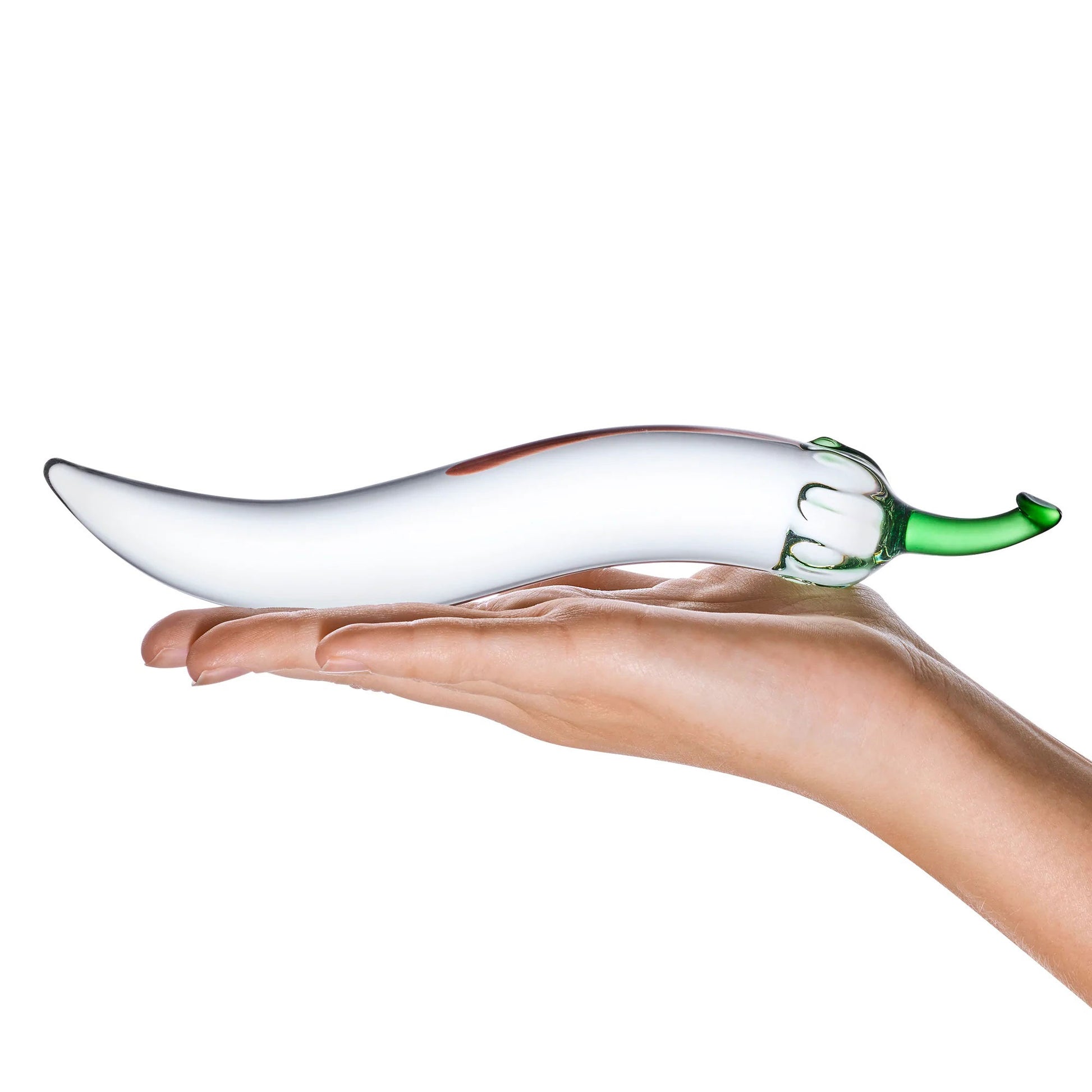 Glas Naturals Chili Pepper Dildo – Handcrafted Borosilicate Glass, Clear