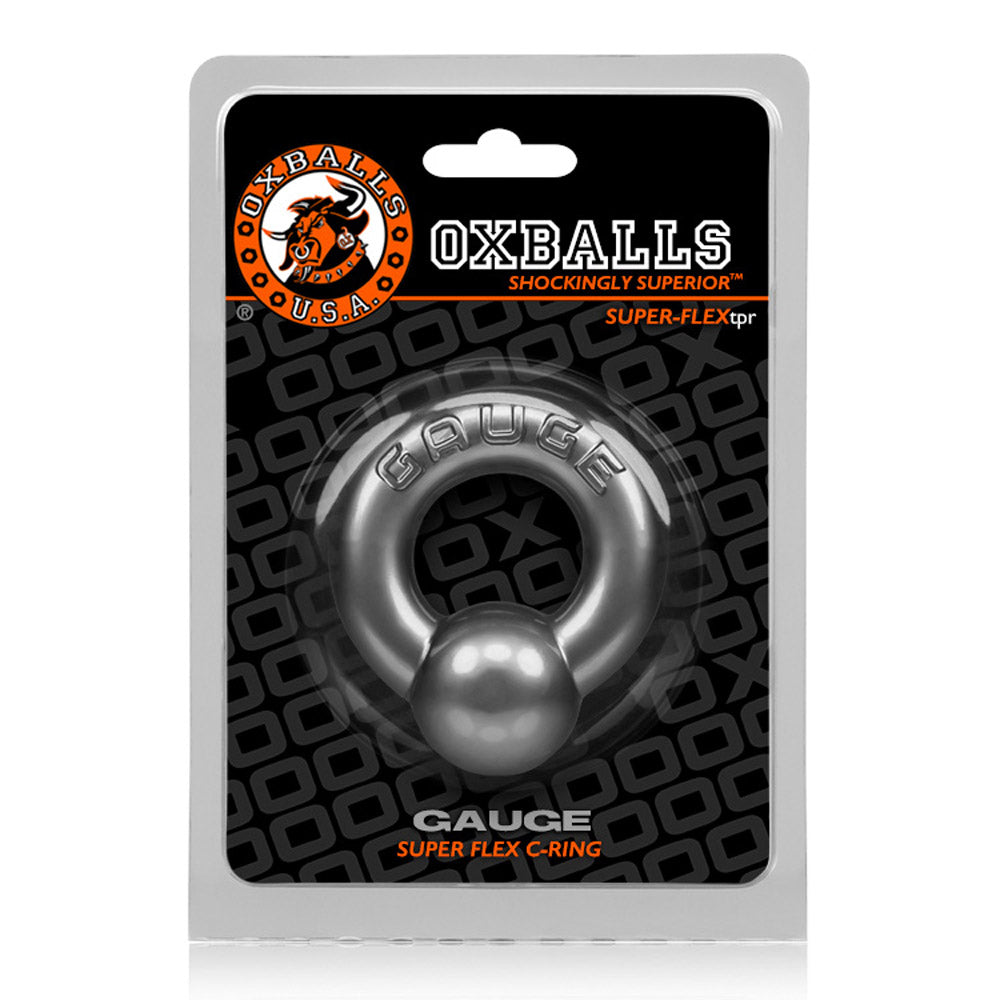 Oxballs Gauge Cockring - Stretchy Steel Cockring for Enhanced Support - Gray
