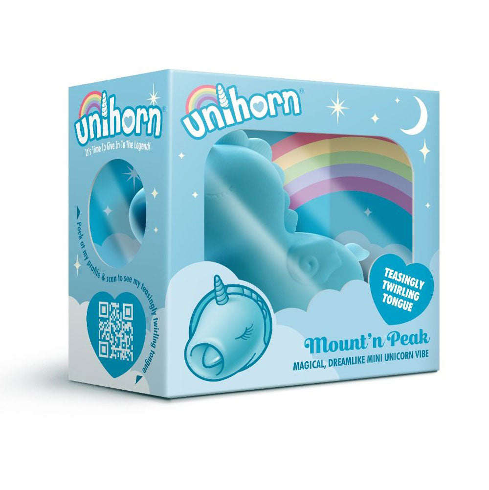 Unihorn Mount'n Peak Vibrator – Blue – Multi-Function Dual Motor