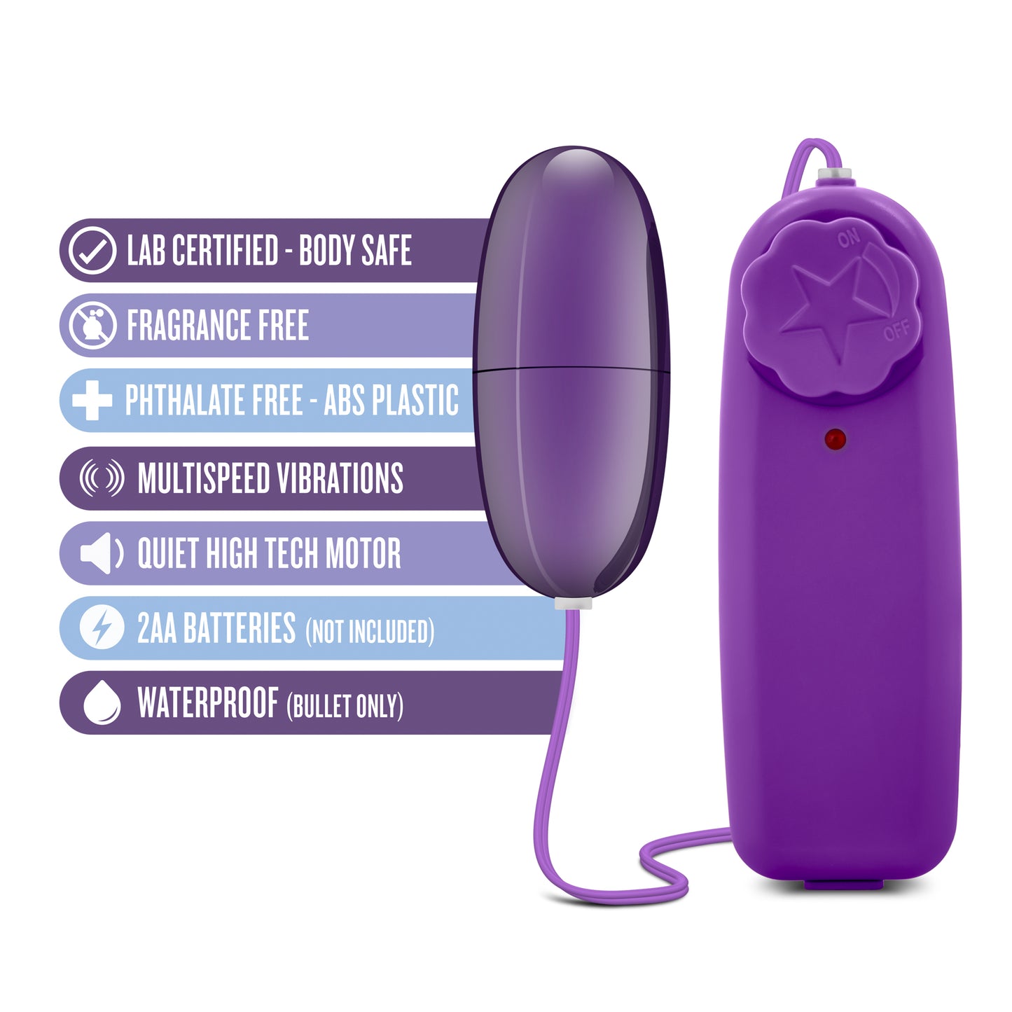 Blush B Yours Power Bullet Vibrator – Purple – Multi-Speed Waterproof