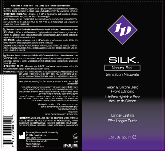ID Silk Silicone and Water Blend Lubricant 8.5 Oz - Water-Based and Silicone Blend