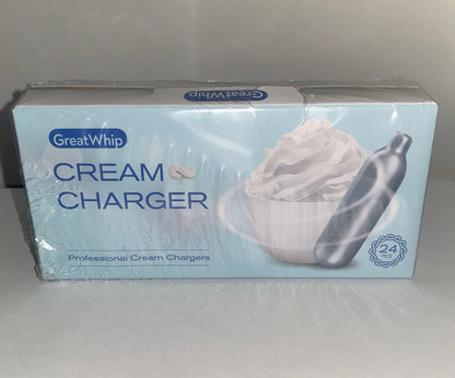 J.S. Marketing Whip Cream Chargers - 24 Count - Non-Refillable Nitrous Oxide