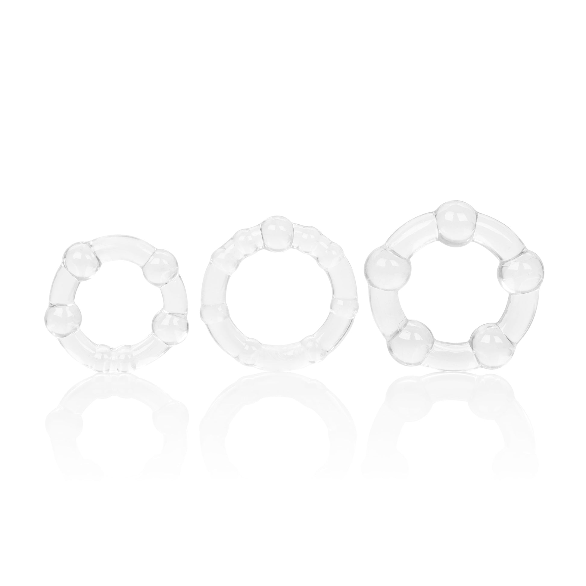 CalExotics Island Rings Beaded Rings – Clear – Waterproof