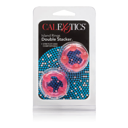CalExotics Island Rings Double Stacker Erection Enhancer - Pink