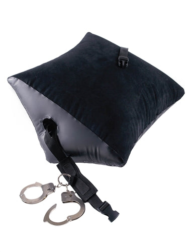 Pipedream Deluxe Position Master With Cuffs – Inflatable Position Pillow – Black