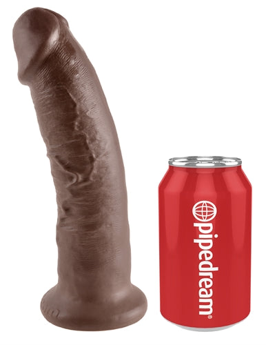 King Cock 9-Inch Cock - Realistic Dildo with Suction Cup - Brown