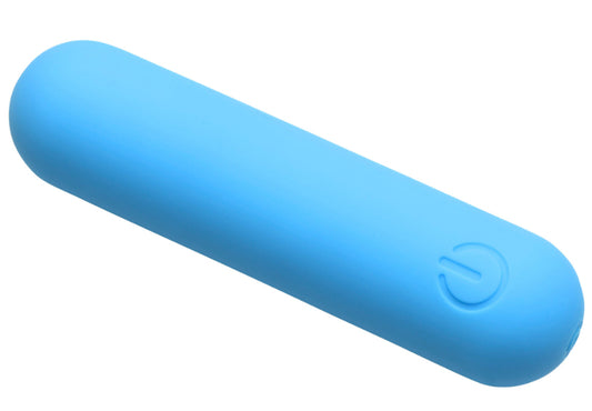 XR Brands Flexible Silicone Bullet Vibrator with 3 Speeds and 7 Patterns – Blue