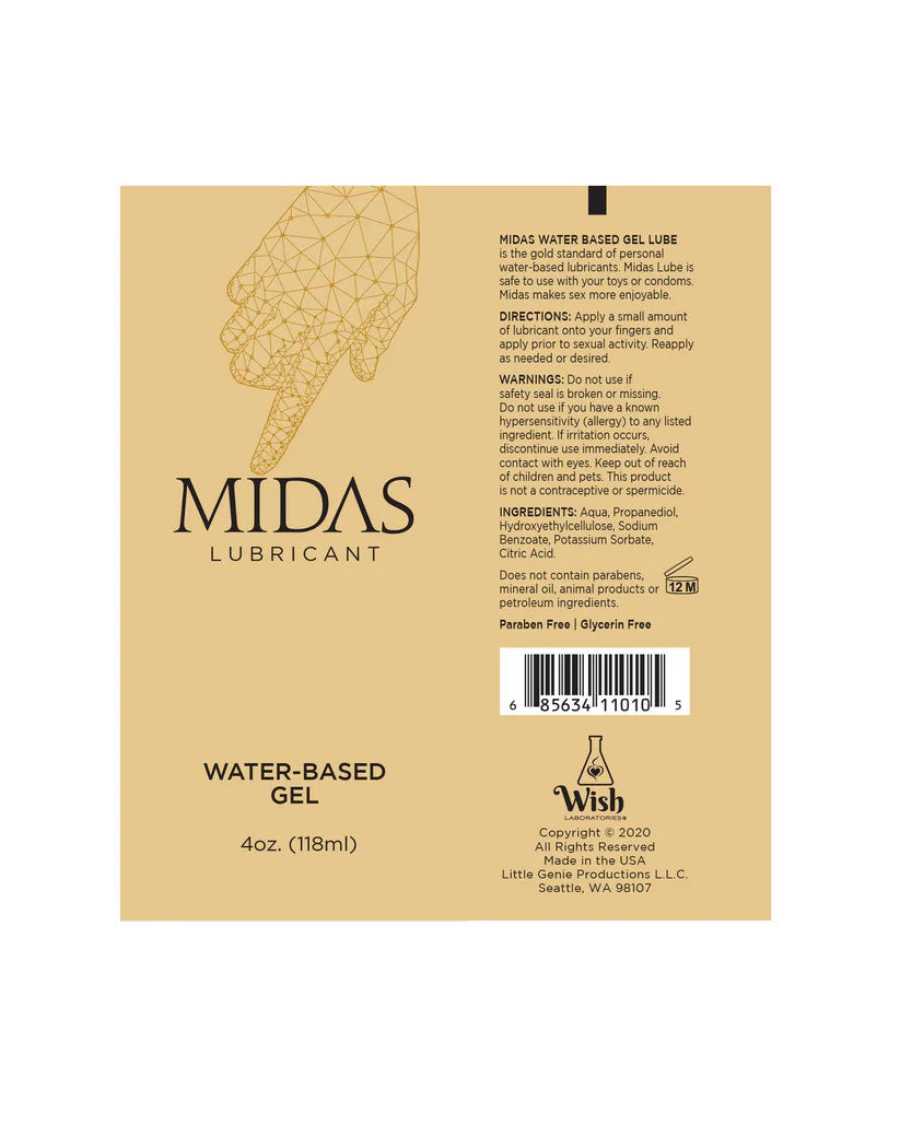 Midas Lubricant Water-Based Gel - 2 Fl. Oz. - Clear