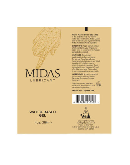 Midas Lubricant Water-Based Gel - 2 Fl. Oz. - Clear