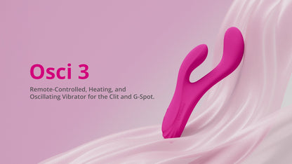 Lovense Osci 3 Remote-Controlled Heating Rabbit Vibrator for Clit and G-spot - Hot Pink