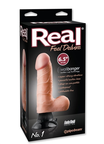 Pipedream Real Feel Deluxe No.1 6.5-Inch Vibrating Dildo – Flesh