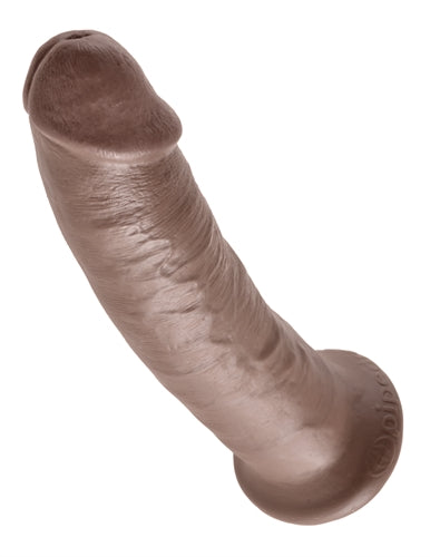 King Cock 9-Inch Cock - Realistic Dildo with Suction Cup - Brown