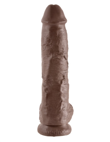 Pipedream King Cock 10-Inch Dildo with Balls – Brown