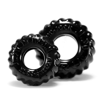 Oxballs Truckt 2 Piece Cockring Set - Black - Phthalate Free