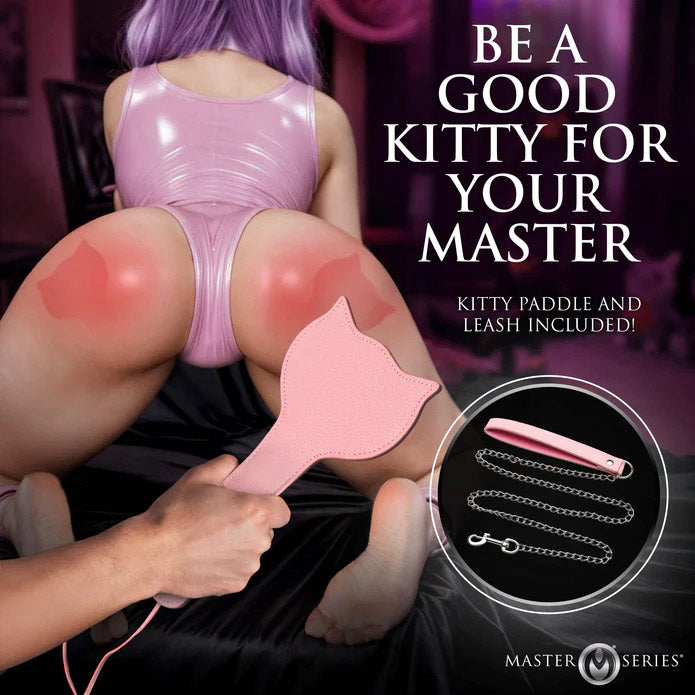 XR Brands Kitty Bondage Set – Adjustable Restraints with Kitty-Themed Accents – Pink