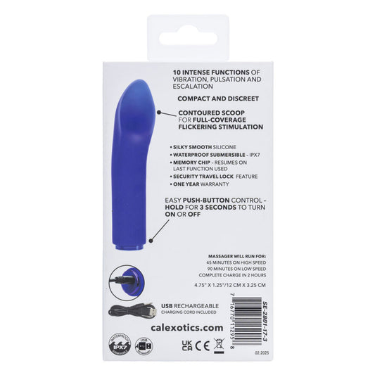 CalExotics Raven Flutter Mini Massager – Purple, Waterproof, Rechargeable