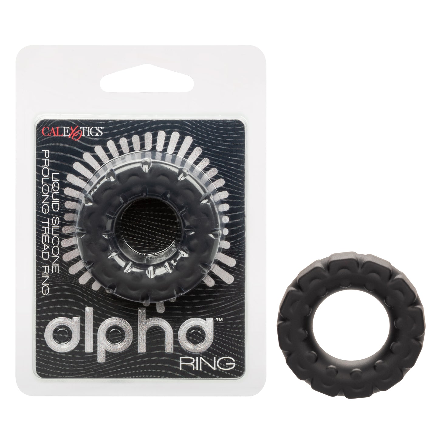 Alpha Liquid Silicone Prolong Tread Ring – Black