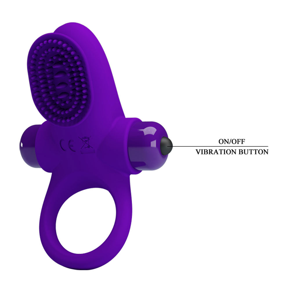 Pretty Love Vibrating Cock Ring II – Purple – Waterproof with 10 Vibration Functions
