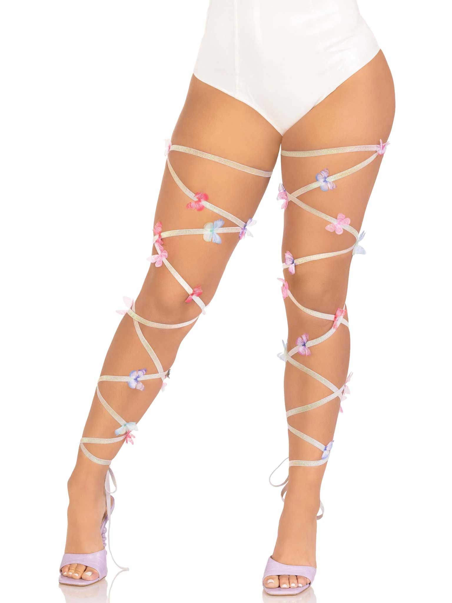 Leg Avenue Butterfly Leg Wraps – Multicolor, Comfortable Fit