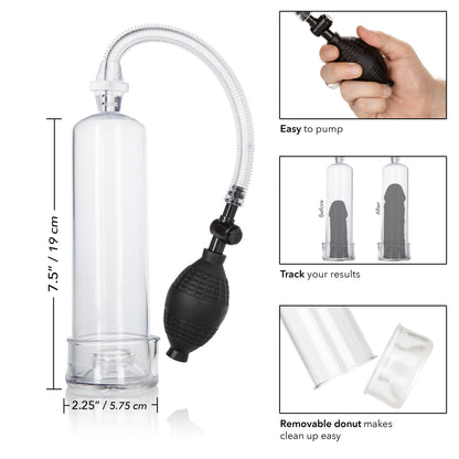 Dr. Joel Kaplan Erection Pump – Clear Cylinder Pump with EZ Squeeze Bulb