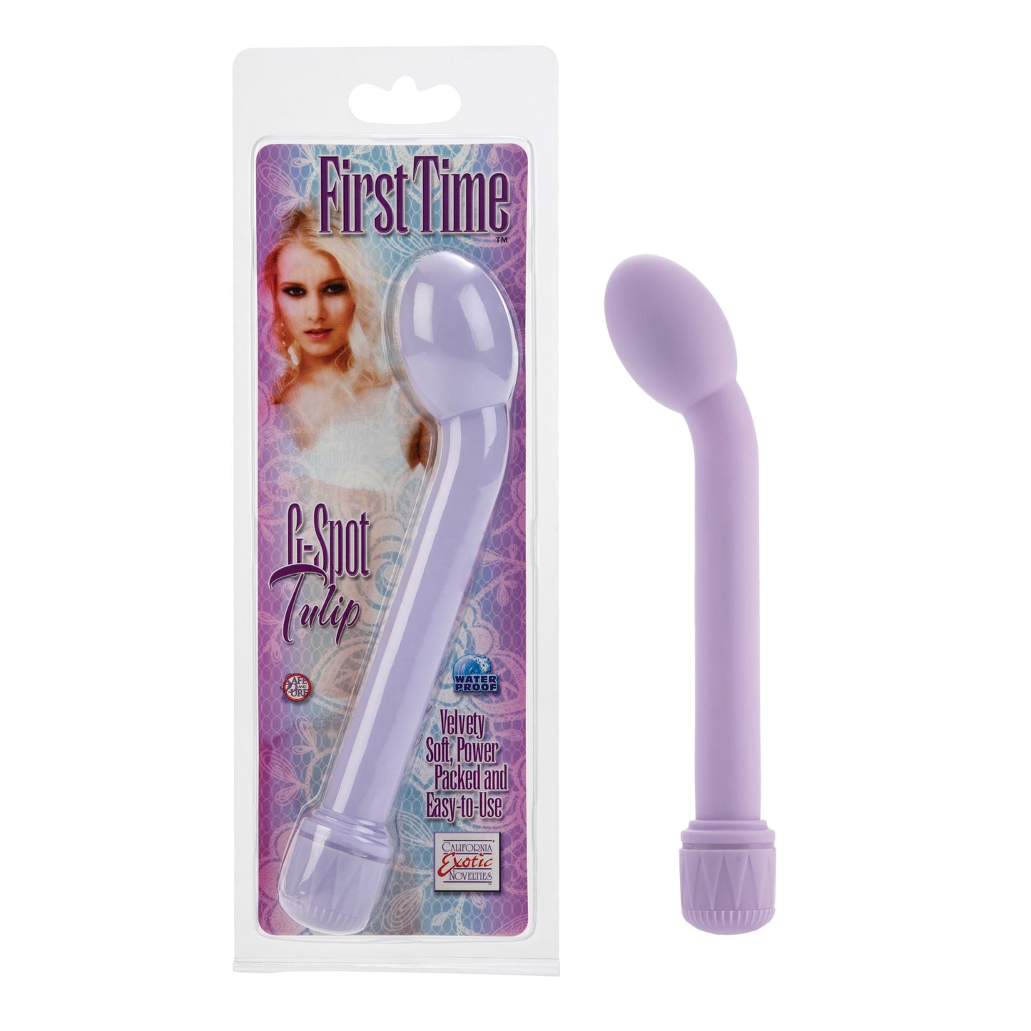 CalExotics First Time G-Spot Tulip Vibe – Purple – Multi-Speed Waterproof Stimulator