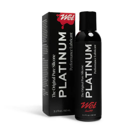 Wet Platinum Luxury Silicone Lubricant 3.1oz – Clear, Paraben-Free, Long-Lasting