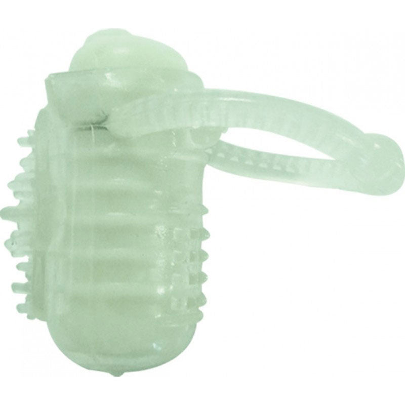Hott Products Tongue Dinger Night Stroker - Glow in the Dark Vibrating Tongue Ring - Clear