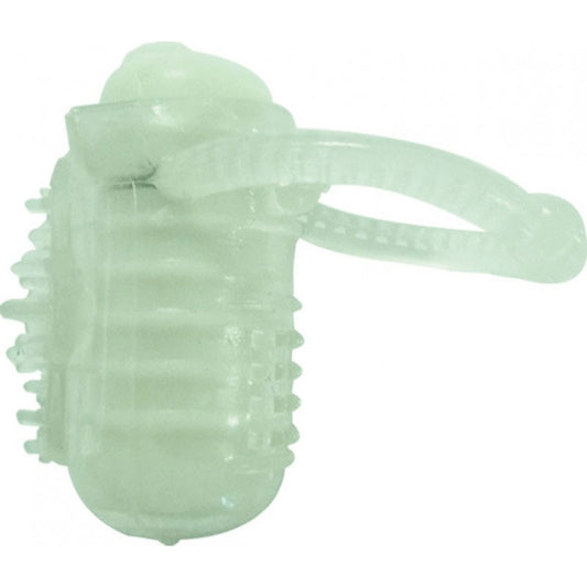 Hott Products Tongue Dinger Night Stroker - Glow in the Dark Vibrating Tongue Ring - Clear