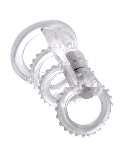 Pipedream Fantasy X-Tensions Vibrating Cock Cage – Clear