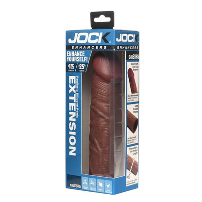 Curve Toys Jock Silicone Penis Extension Sleeve - Realistic Design - Dark