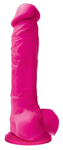 Colours Pleasures 8 Inch Dildo with Suction Cup - Pink