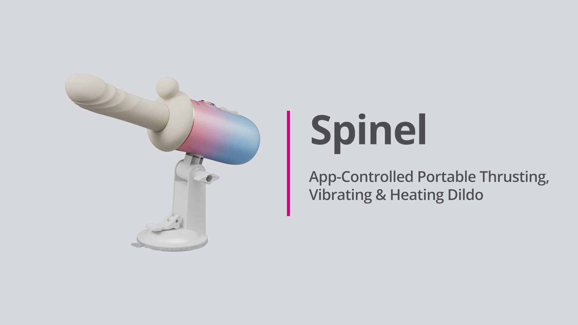 Lovense Spinel App-Controlled Thrusting, Vibrating & Heating Dildo – Multi-Color