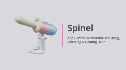 Lovense Spinel App-Controlled Thrusting, Vibrating & Heating Dildo – Multi-Color