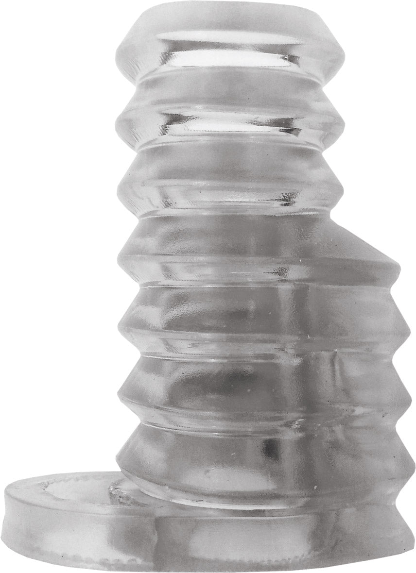 Hott Products Thick Boy Turbo Sleeve - Vibrating Male Sleeve - Clear