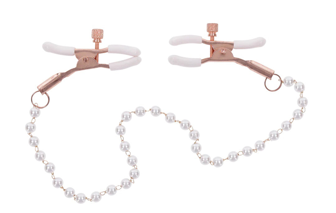 Sportsheets Peaches N Creame Pearl Nipple Clamps – Pink