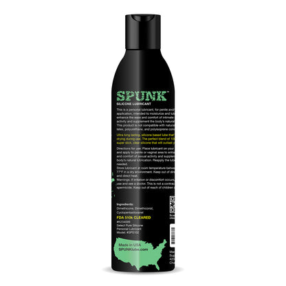 Spunk Lube Pure Silicone 4 Fl Oz – Silicone-Based Personal Lubricant