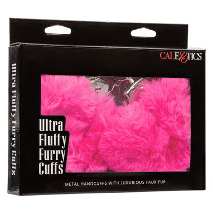 CalExotics Ultra Fluffy Furry Cuffs – Adjustable Restraint Cuffs – Pink
