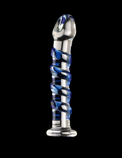 Pipedream Icicles No. 5 Glass Massager – Clear/Blue