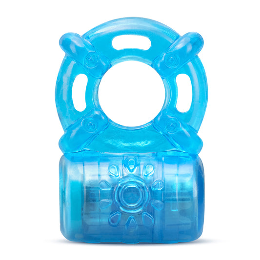 Stay Hard Rechargeable 5 Function Cock Ring – Blue